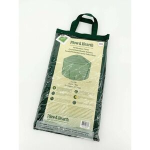 Plow And Hearth Large Fire Pit Cover Green All Weather Fabric 32x18 New